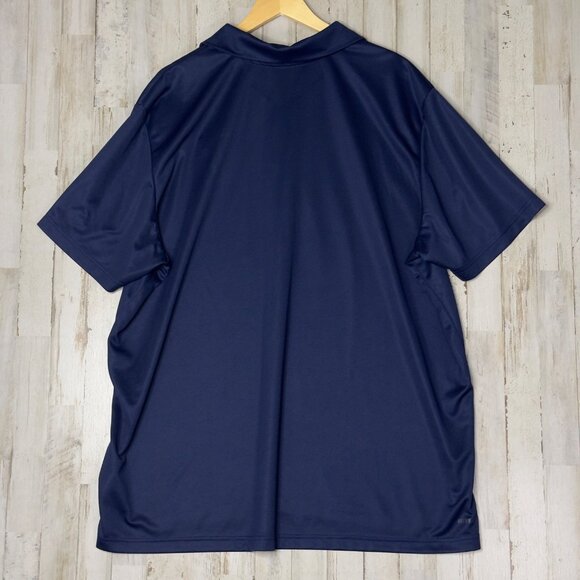 Adidas Navy Teurlings Catholic School Short Sleeve Golf Grind Polo Shirt Sz 3XL - Picture 3 of 8